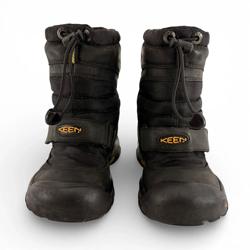 KEEN Kids Winter Boots Size 13 Waterproof 200g Insulated Black Yellow‎ Snow